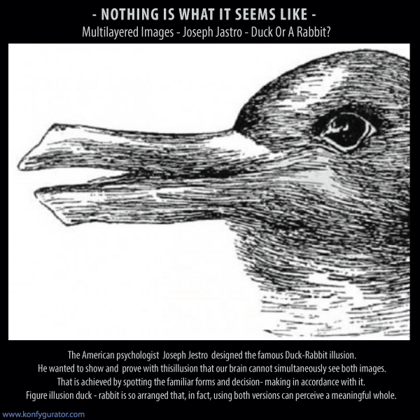 Optical Illusions faces - Multilayered Images - Joseph Jastro - Duck Or A Rabbit?
